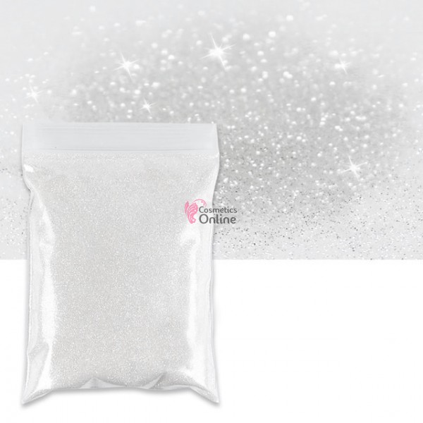Decor pentru unghii 10g SCL023 sclipici glitter Alb Metalic
